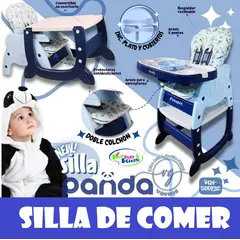 BABY HAPPY - Silla de Comer para Bebe Carpeta y Plato Silicona