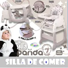 BABY HAPPY - Silla de Comer para Bebe Carpeta y Plato Silicona