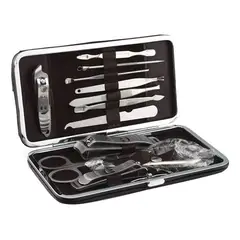 GENERICO - Set De Manicure Y Pedicure 14 piezas En 1 Acero Inoxidable Portatil