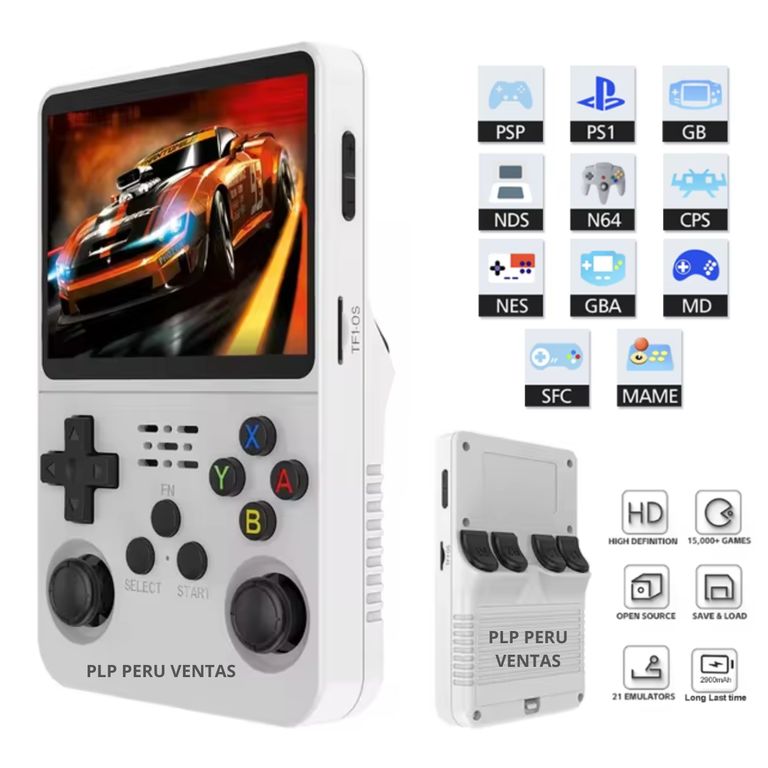 Juego R36S Portatil 128GB 3500mAh Blanco