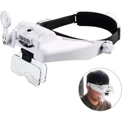 GENERICO - Visera De Cabeza Lupa Con Luz Led + 5 Lentes