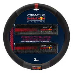 RED BULL - Cubre Volante + Hombreras Racing 01 Negro Rojo Auto