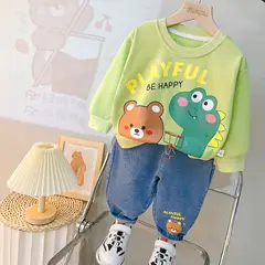 GENERICO - ROPA PARA NIÑO SAFARI VERDE- 2 PIEZAS