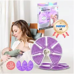 DAUER - Pack 2 Compresas de Lactancia Gel Reutilizables Calor-Frio