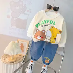 GENERICO - ROPA PARA NIÑO SAFARI VERDE- 2 PIEZAS