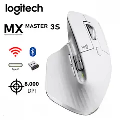 LOGITECH - MOUSE MX MASTER 3S WIRELESSBLUETOOTH 8K USB-C
