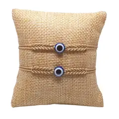 LUCYANA JOYAS Y ACCESORIOS - Pulsera para Parejas de hilo con Ojo Turco azul - Joyas Lucyana