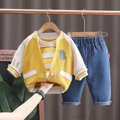 GENERICO - ROPA DE NIÑOS DINOSAURIOS - SET DE 3 PIEZAS