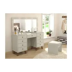 GENERICO - Tocador Moderno Lanbardo Blanco R&R MUEBLES