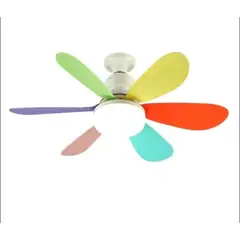 GENERICO - FOCO VENTILADOR DE TECHO COLORFULL 2 en 1