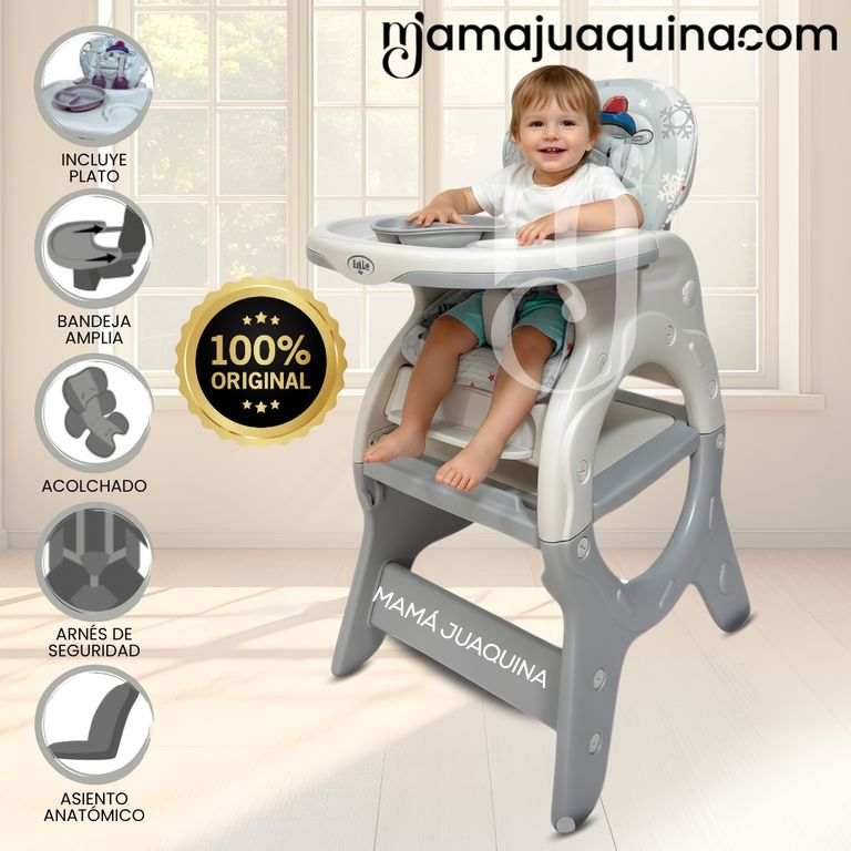 Silla de Comer 3 en 1 «BELADONNA» Gray