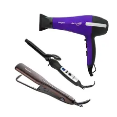 SIEGEN - Combo Secadora Sg 3130 M + Ondulador Sg2502 + Alisador Sg-4751 Titanio