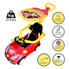 VOYAGE - Buggy Correpasillo de Paseo Musical Robot A Rojo