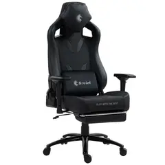DREIZT - Silla Gamer Thunder Series Negro Premium Con Posapies Clase 4