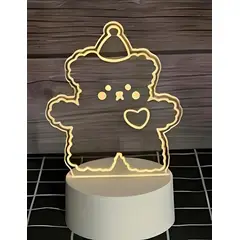 GENERICO - LÁMPARA 3D LUCES DE ILUSIÓN 3D LUZ CÁLIDA DISEÑO PAYASO