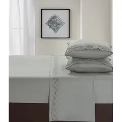 VENEZIA - Set de Sabanas de QUEEN de 4 Piezas 100% Algodón