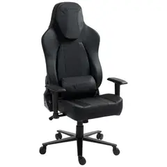 VENTURE SIDE - Silla Gamer Elite Negro Premium Con Posapies Clase 4