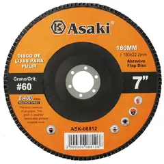 ASAKI - Disco Lija Flap 7″ (180mm) grano 60