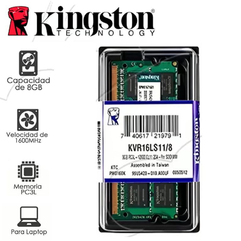 MEMORIA RAM LAPTOP DDR3 PC3L 1600MHZ 8GB