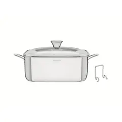 TRAMONTINA - Cacerola Cuadrada 22x22 cm 4 L Grano - Acero Inoxidable