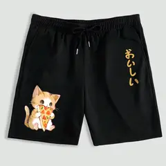 YANSUS - Short Hombre Algodon Gato Pizza