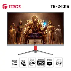 TEROS - Monitor curvo TE-2401S 238 FHD VA HDMI VGA