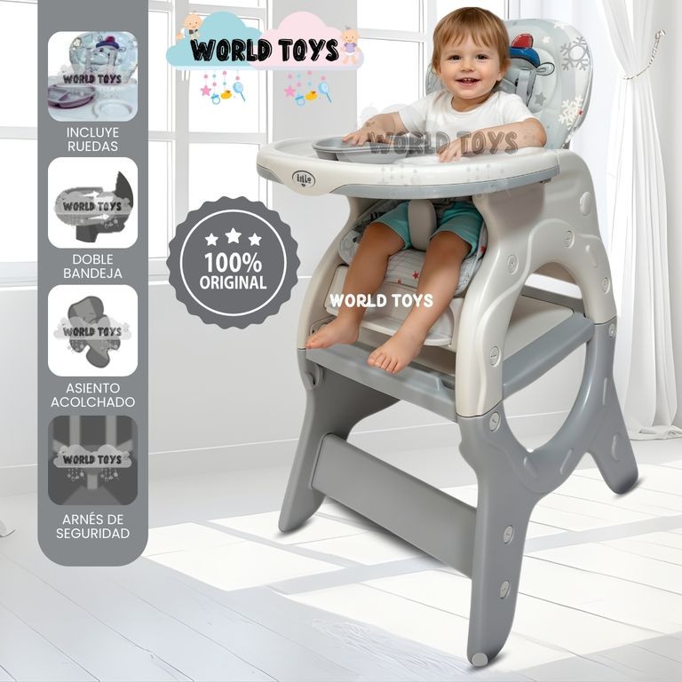 Silla de Comer 3 en 1 «BELADONNA» Gray