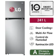 LG - Refrigeradora 241L Top Freezer No Frost Door Cooling GT24BPP