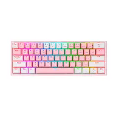 REDRAGON - Teclado Gamer Fizz Pro Inalámbrico K616 Rosado