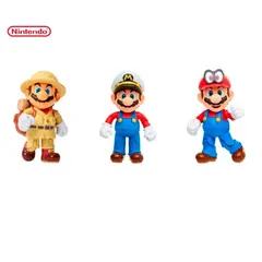 JAKKS PACIFIC - Super Mario Bros - Pack 3 Figuras Odyssey Mario