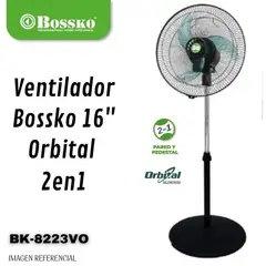 BOSSKO - Ventilador Orbital 16" 2en1 5 helices Acrilicos-BK-8223VO-VERDE