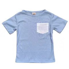 RED CARROT - Polo celeste bolsillo blanco