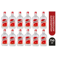 GENERICO - Aguardiente Antioqueño Rojo 750ml - 12 UND