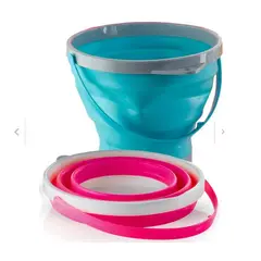 GENERICO - Set 2 Cubetas Balde Plegable Retractil Multiuso - Multicolor