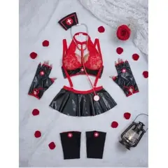 GENERICO - DISFRAZ ERÓTICO DE ENFERMERA LENCERIA SEXY DISFRACES EN TALLAS S-M-L