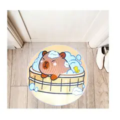 GENERICO - Alfombra de capibara decoración del hogar - Circular