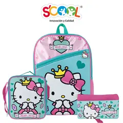 SCOOL - MOCHILA SET HELLO KITTY 3 PIEZAS RANGER