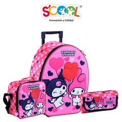 SCOOL - MALETA MOCHILA HELLO KITTY Y FRIENDS SET 3 PIEZAS RANGER
