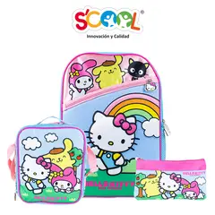 SCOOL - MOCHILA HELLO KITTY Y FRIENDS SET 3 PIEZAS RANGER