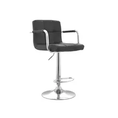 OFIDEAS - Banco Para Bar Nill Con Brazos Giratorio Negro