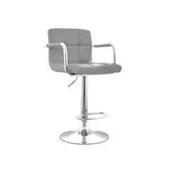 OFIDEAS - Banco Para Bar Nill Con Brazos Giratorio Gris