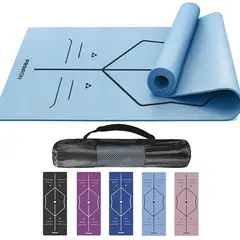 PROIRON - Mat de Yoga Asana de 4MM Celeste
