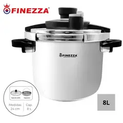 FINEZZA - OLLA A PRESIÓN DE 7L EN ACERO INOXIDABLE