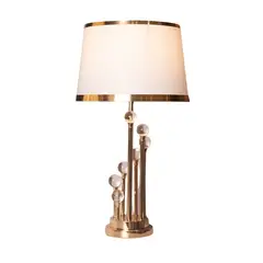 PANADECOR - Lámpara Moderna Varillas Doradas Esferas Cristal