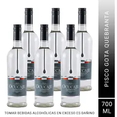 OCUCAJE - Pack x6 Pisco Gota Quebranta 700 ml