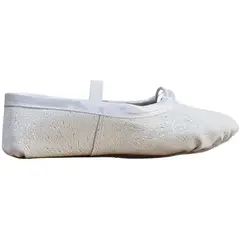 NACIONAL - Zapatillas De Ballet Media Punta Cuerina Escarchada - Blanco