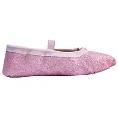 NACIONAL - Zapatillas De Ballet Media Punta Cuerina Escarchada - Rosa