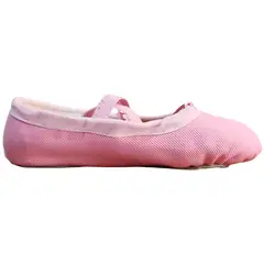 NACIONAL - Zapatillas De Ballet Media Punta Lona Suela Partida - Rosa