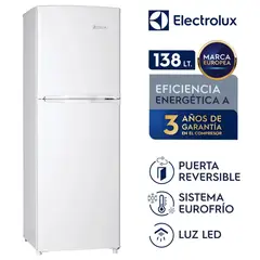 ELECTROLUX - Refrigeradora 138 Lt Top Freezer Blanco ERT18G2HNW