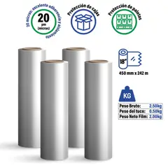 SHURFIX - Stretch Film 18" x 20 Micras x 242 mt Caja x 4